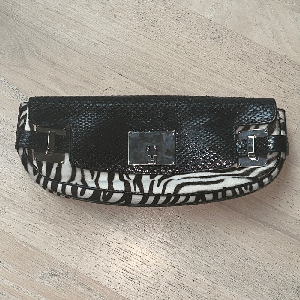 Lambertson Truex zebra and snake clutch